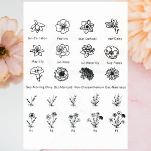 Personalized Bouquet Flower Keychain, Keychain for Mom, Nana, Grandma, Mothers Day Gift for Her, Gift for Teacher, Family Gift Mother