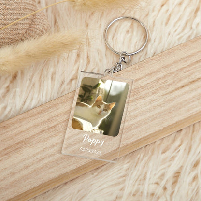 Photo Gifts, Personalised Photo Keyring, Birthday Gift for Family, Friends, Couples,Custom Message Keychain, any Photo and any Text Keychain