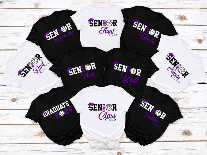 Senior Volleyball Graduation Shirt, Personalized Graduation T-Shirt,Custom Class of 2025 Volleyball Tee,Gift for Senior Volleyball Team Tee