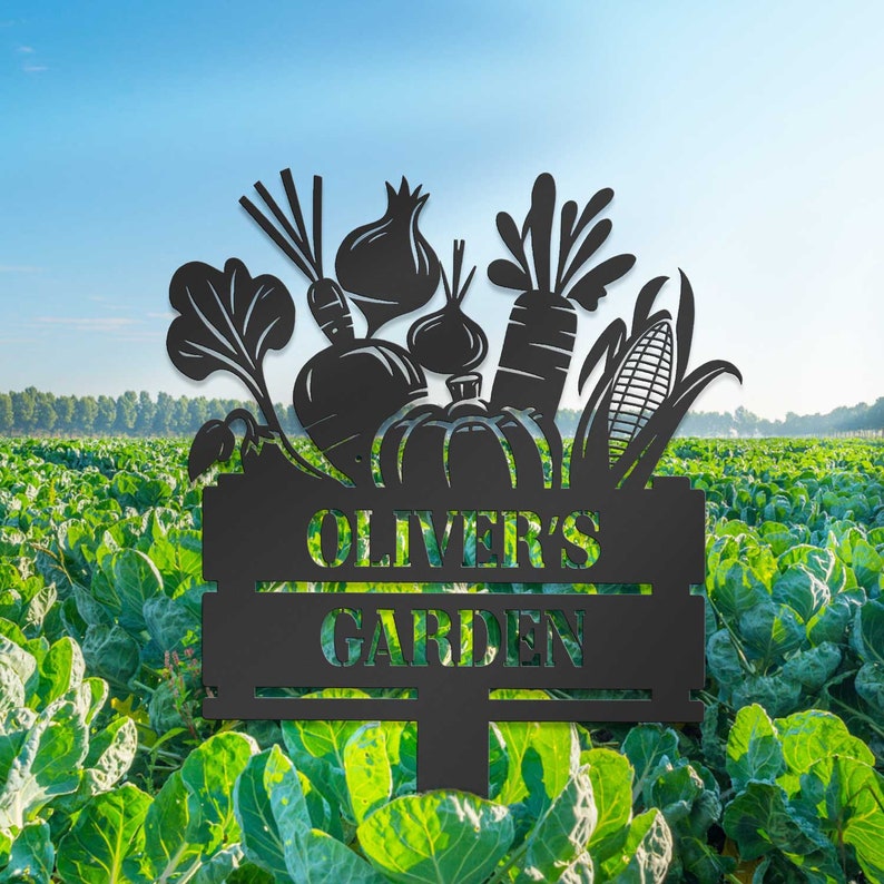 Personalized Garden Sign, Custom Vegetable Garden Stake, Vegetables Sign, Gardeners Gift, Garden Decor, Gift for mom/ Grandma