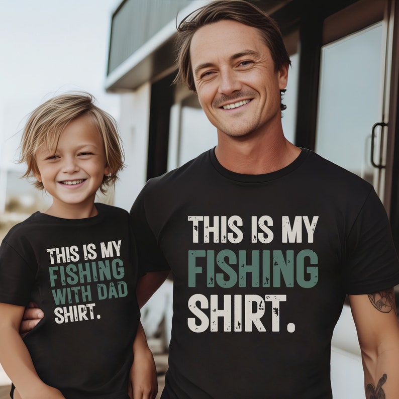 Matching Father Son Fishing Shirts, Daddy and Me Gift