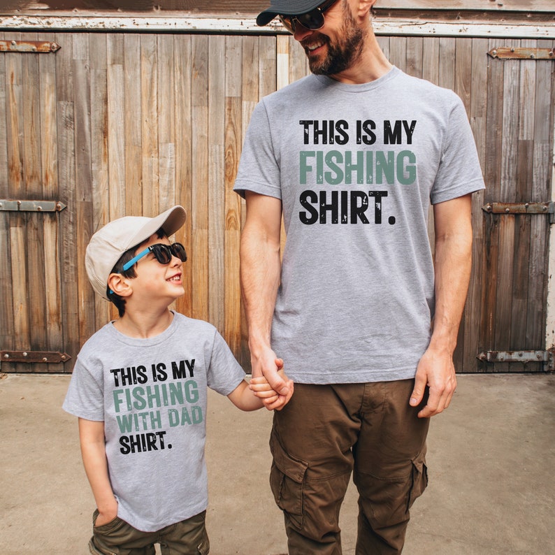 Matching Father Son Fishing Shirts, Daddy and Me Gift