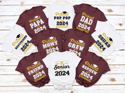 Graduation Mom Dad Shirts, Graduation Squad T-Shirt,Family Graduate Sweatshirts,Graduation Senior 2025 Tee,Graduate Gifts,Proud Family Shirt