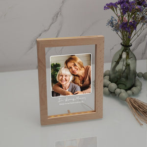 Acrylic Picture Frame with Light, Personalized Stand, Christmas Gifts, Memorial Picture Gift, In Loving Memory Stand, Unique Night Lights