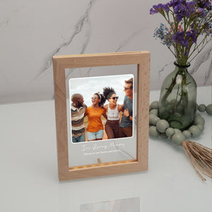 Acrylic Picture Frame with Light, Personalized Stand, Christmas Gifts, Memorial Picture Gift, In Loving Memory Stand, Unique Night Lights