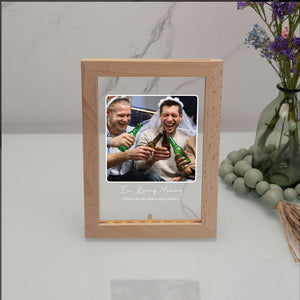 Acrylic Picture Frame with Light, Personalized Stand, Christmas Gifts, Memorial Picture Gift, In Loving Memory Stand, Unique Night Lights