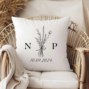 Custom Couple Pillow Wedding Gift, Engagement Gift for Couple, Bridal Shower Gift, Newlywed Gift, Anniversary Gift, Personalized Pillow