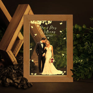 Personalized Wedding Photo Frame Lamp, Wedding Lamp Decoration, Bride And Groom Photo, Wedding Keepsake, Wedding Gift, Wedding Sign