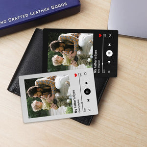 Personalized Photo Metal Wallet Card with Music, Custom Wallet Card Keepsake, Gift for Dad and Mom, Gift for Him, Bestie Gift, Couple Gifts