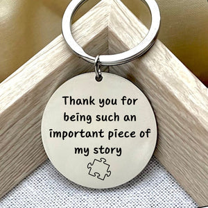 Thank You for Being Such an Important Part of My Journey Keychain - Personalized Gift