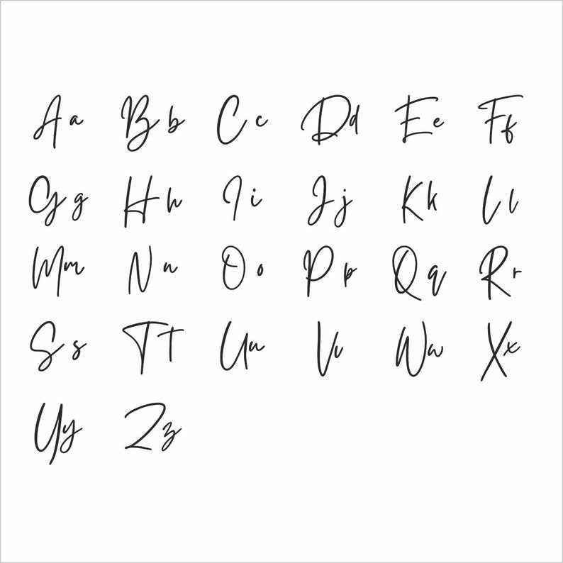 Custom Script Metal Words - Personalized Name Plaque - Laser Cut Metal Names - Steel Door Sign