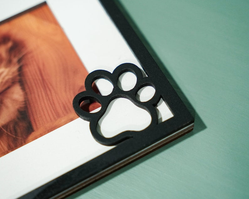 Custom Cat Name Picture Frame, Cat Frame, Gifts for Cat Lovers, Wood Dog Photo Frame, Dog Memorial Gift, Pet Name Photo Frame, New Cat Gift