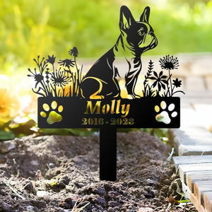 Custom Dog Memorial Stake, Dog Grave Marker, Every Dog Breed Metal Stake, Personalized Dog Garden Sign, Pet Loss Gift, Garden Decor Metal