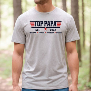 Custom Dad Shirt, Top Papa Shirt, Father's Day Shirt, Funny Father Shirt, Top Papa Tee, Top Papa Shirt For Husband, Grandpa Gift