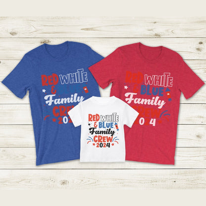 Red White and Blue Family Crew 2025 Shirt, 4th of July Family Crew Shirt, Matching Family Tee, 4th Of July Kids Shirt, Independence Day Tee
