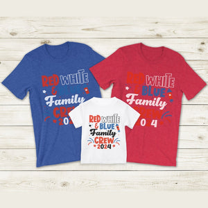 Red White and Blue Family Crew 2025 Shirt, 4th of July Family Crew Shirt, Matching Family Tee, 4th Of July Kids Shirt, Independence Day Tee