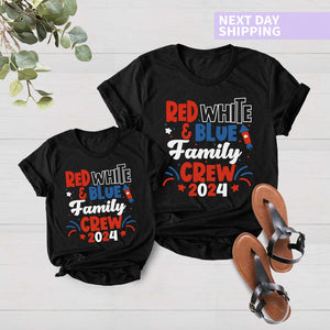 Red White and Blue Family Crew 2025 Shirt, 4th of July Family Crew Shirt, Matching Family Tee, 4th Of July Kids Shirt, Independence Day Tee