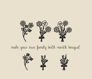 Birth Flower Bouquet Necklace: Personalized Multiple Birth Flower Bouquet Necklace, Personalized Gift, Birth flower Family Gift, Mothers Day Gifts