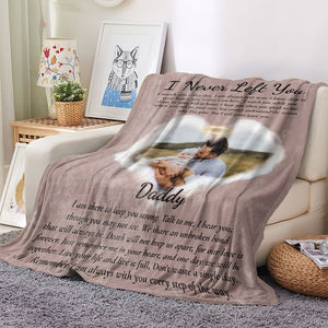 Personalized I Never Left You Memorial Blanket, Memorial Photo Blanket, Loss Of Loved One Blanket Gifs, Sympathy Blanket, In Heaven Blanket