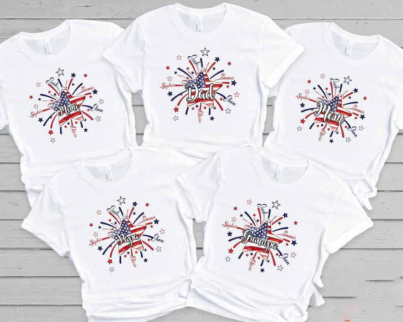 Custom USA Family Matching Shirt, 4th of July Family Shirt, Family Reunion Shirt, Usa Flag Shirt, Republican Shirt, Patriotic Shirt