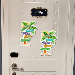 Cruise Door Magnets Sign Tropical Direction | Personalized Royal Caribbean Norwegian Celebrity Cruise Door Magnets | Cruise Gift Idea