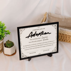 2-Layered Adoption Wooden Plaque, Personalized Step Dad Fathers Day Gift from Kids, Adopted Dad Gift, Step Dad Adoption, Blended Family Sign