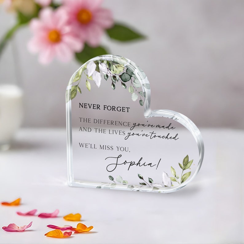 Personalized Retirement Gift, Retirement Acrylic Plaque, Retirement Gift for Women, Retirement Plaque, Custom Message Gift for Retirement