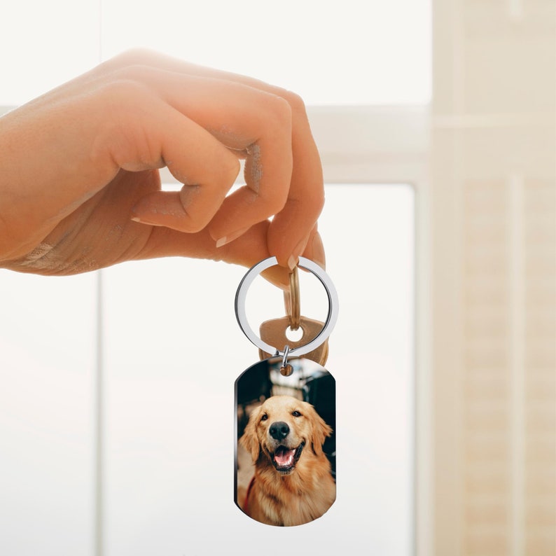 Personalized Dad Keychain, Father's Day Gift, Gifts For Dad From Daughter, Birthday Gifts For Dad, Dad Gift From Son, Photo Gifts For Men