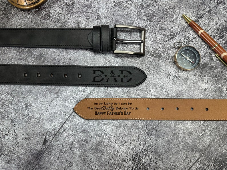Engraved Leather Belt, Custom Handmade Belt, Anniversary Gift, Groomsmen Gift, Gift for Boyfriend, Best Man Gift, Father's Day Gift