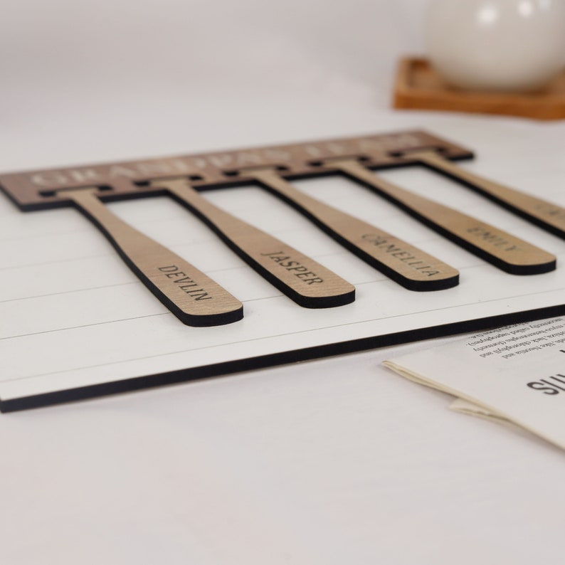 Baseball Grandpa Sign with Grandkids Names, Custom Grandpa's Team Sign, Dad Gifts from Daughter Son, Father's Day Gift, Baseball Coach Gift