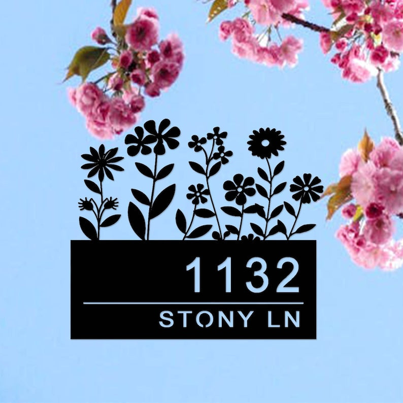 Address Plaque,Custom Metal Address Sign,House Number Plaque,Personalized Address Number Sign,Metal House Number Sign,Front Porch Sign