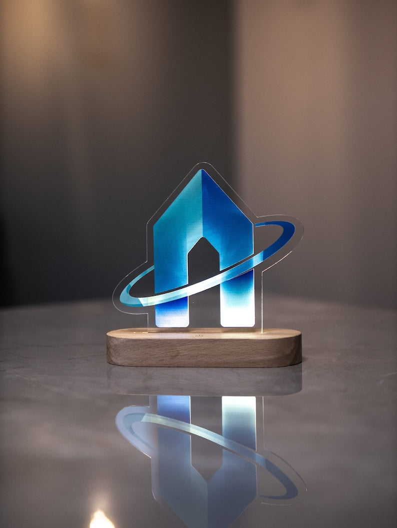 Custom Logo Light Lamp, Corporate Gifts, Wood Business Logo Night Light, Custom Logo Sign, Logo LED Light, Business Brand Logo Table Light