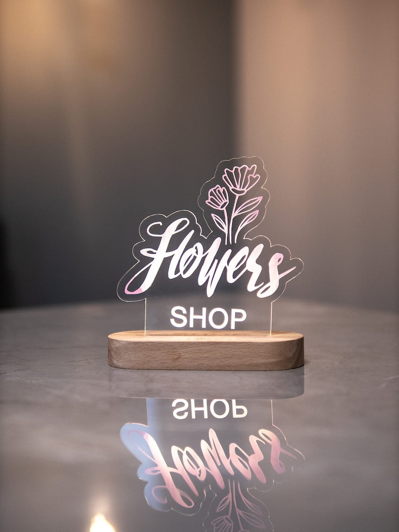 Custom Logo Light Lamp, Corporate Gifts, Wood Business Logo Night Light, Custom Logo Sign, Logo LED Light, Business Brand Logo Table Light