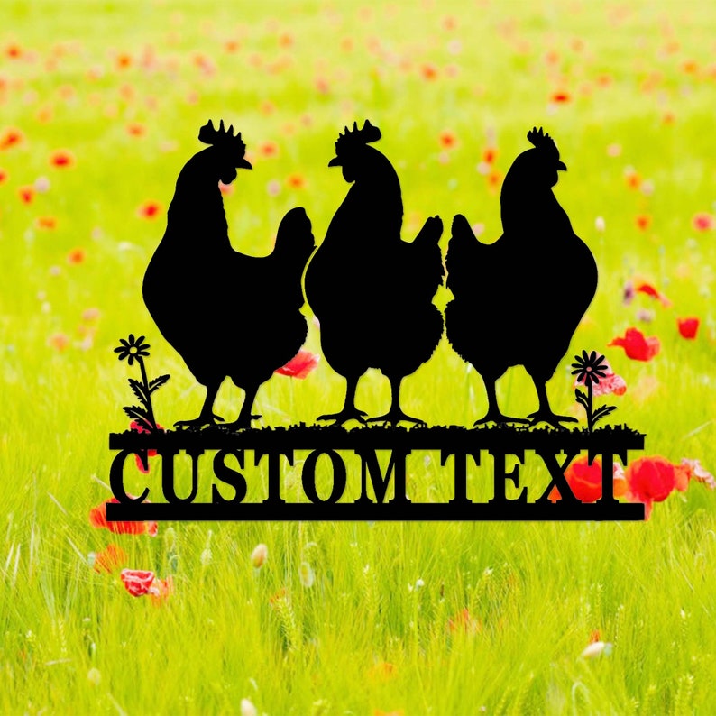 Custom Chicken Coop Sign,Hen House Sign,Metal Chicken Sign,Personalized Chicken Farm Sign,Farm Decor,Farmhouse Decor,Our Little Coop Sign