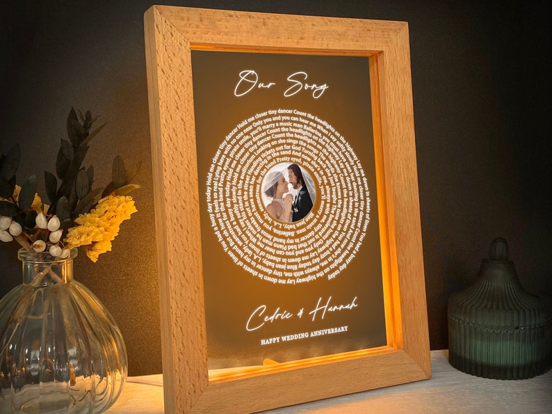 Wedding Song Gift, Song Lyrics Print, Our First Dance Lyrics, Custom Vinyl Record, Personalised Anniversary Gifts