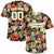 Custom Hawaiian Baseball Jersey with Face Teamname Name Number, Personalized Hawaii Floral Shirt for Men Women Youth Preschool Button Shirt