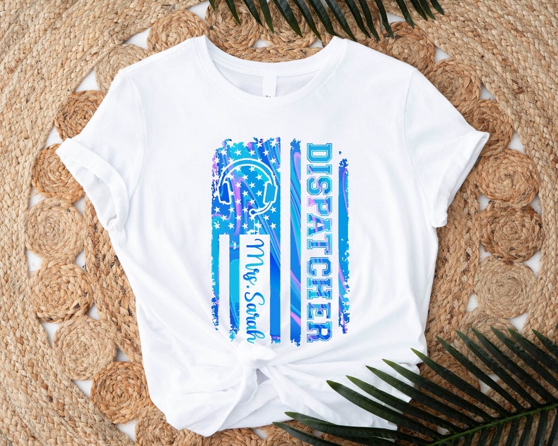 Dispatcher American Flag T-Shirt, Custom 911 Dispatcher Shirt, Dispatcher Appreciation Gift, Emergency Dispatcher Sweatshirt, Dispatcher Tee