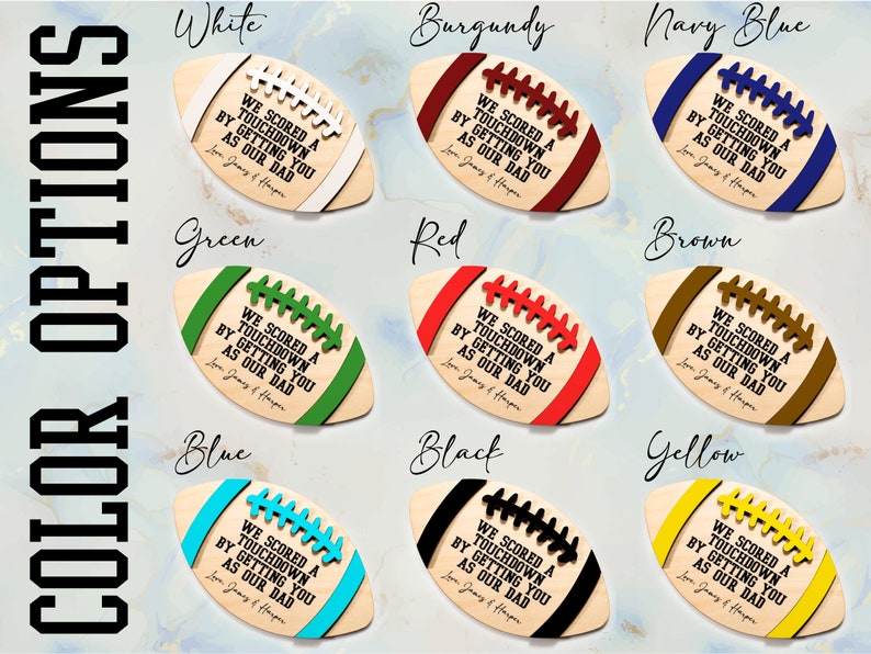 Football Sign For Dads, Father's Day Gift from Kids, We Scored A Touchdown By Getting You As Our Dad, Gifts for Dads Grandpa Sports Dad Gift