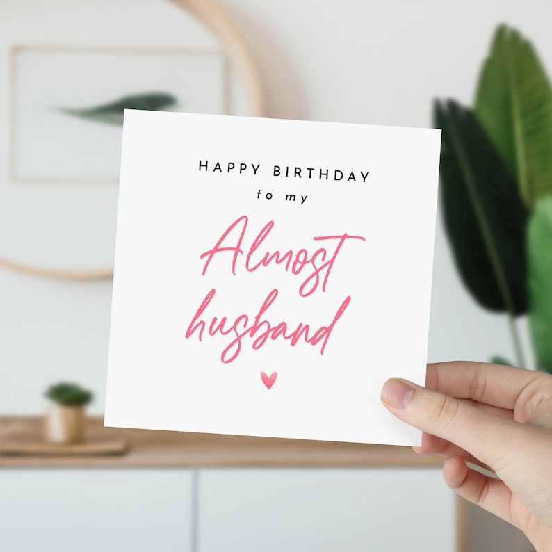 Happy Birthday to my almost husband card Husband to be Hubby Happy Birthday Fianc Card Fiance Gifts For Him Partner Future Husband Gift