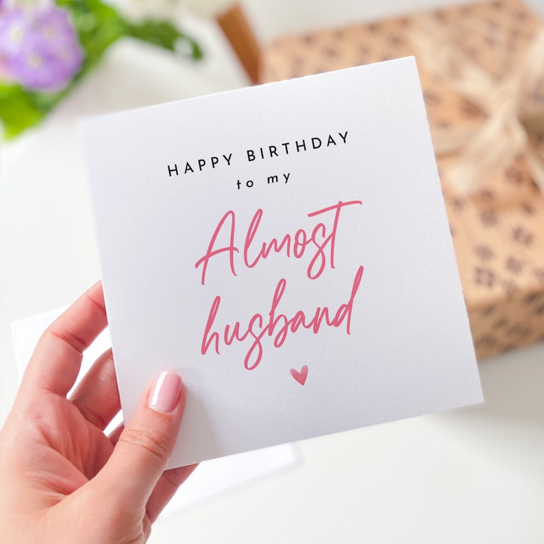 Happy Birthday to my almost husband card Husband to be Hubby Happy Birthday Fianc Card Fiance Gifts For Him Partner Future Husband Gift