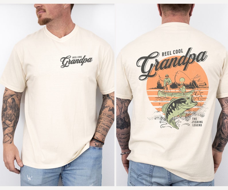Reel Cool Grandpa Fishing Retro Shirt, Fishing Gift for Grandpa, Fishing Grandpa Funny Sweatshirt, Father's Day Gift