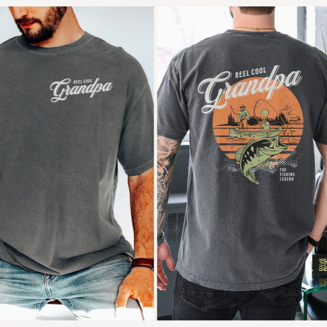 Reel Cool Grandpa Fishing Retro Shirt, Fishing Gift for Grandpa, Fishing Grandpa Funny Sweatshirt, Father's Day Gift