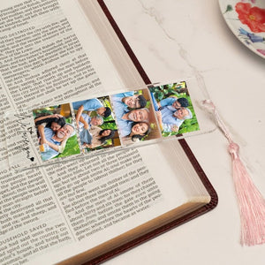 Bookmark for Him, Personalized Photo Bookmark, Fathers Day Gifts for Dad, Picture Bookmark, Bookmarks for Her, Acrylic Bookmark with Tassel