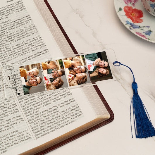 Bookmark for Him, Personalized Photo Bookmark, Fathers Day Gifts for Dad, Picture Bookmark, Bookmarks for Her, Acrylic Bookmark with Tassel