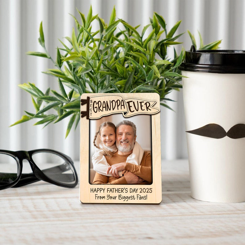 Personalized Dad Grandpa Ever Photo Frame, Gift for Dad, Father's Day Gift, Grandpa Frame, Best Dad Ever, Custom Photo Frame