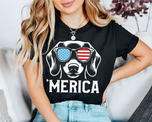 Merica Dachshund Shirt | 4th of July Doxie Tee | Patriotic Dog Mom Shirt | Dachshund Lover Gift | Doxie Mom Shirt | Dachshund 4th of July