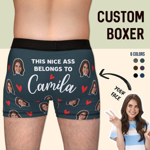 Personalized Valentines Day Gift for Him, Custom Face Boxer, Cotton Anniversary Gift for Husband, Funny Boyfriend Gift, Fiance Gift