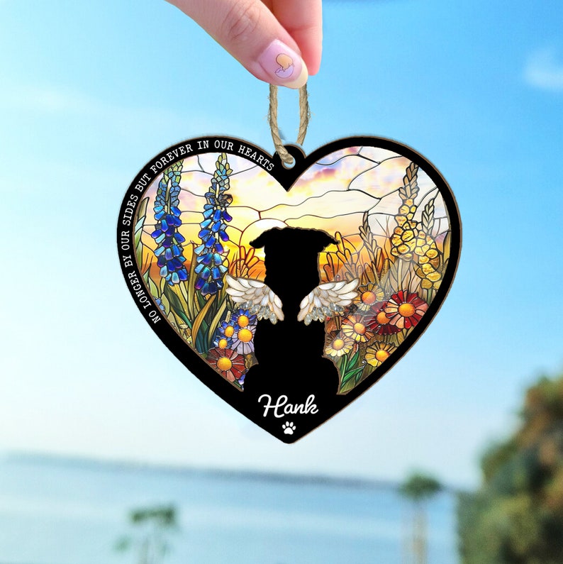 Personalized Pet Memorial Gift, Custom Dog Memorial Suncatcher, Dog Loss Gift, Loss of Pet Sympathy Gift, Dog Remembrance Gift