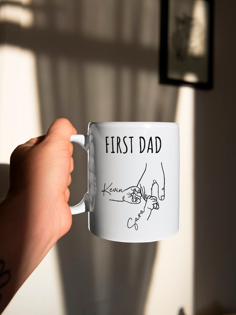 Personalize Promoted Dad to Grandpa Mug,You Hold My Hand,Dad Mug With Kids Names,New Grandpa Gift,New Grandpa Mug,Baby Reveal,Fathers Day il_794xN.6024343710_aggg.jpg