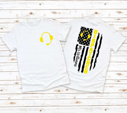 Custom Dispatcher American Flag Shirt, Dispatcher Appreciation Gift, Dispatcher Shirts for Men, 911 Dispatcher Shirt, Gift For Dispatcher